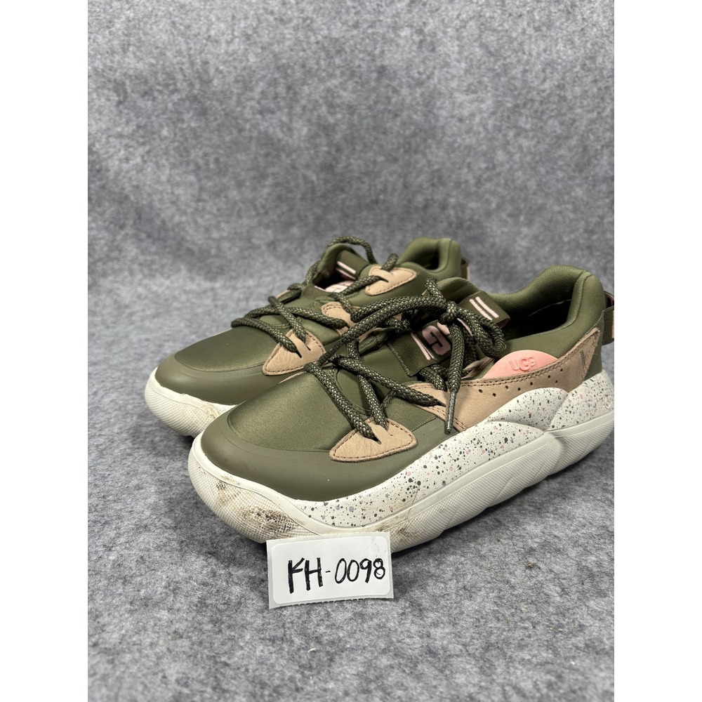Ugg LA Cloud Lace Sneaker 8 Burnt Olive Green Chunky Sole Platform - Picture 10 of 10